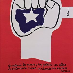 AFICHE COMPAÑERO VICTOR JARA PRESENTE ARTE:JOSE BALMES